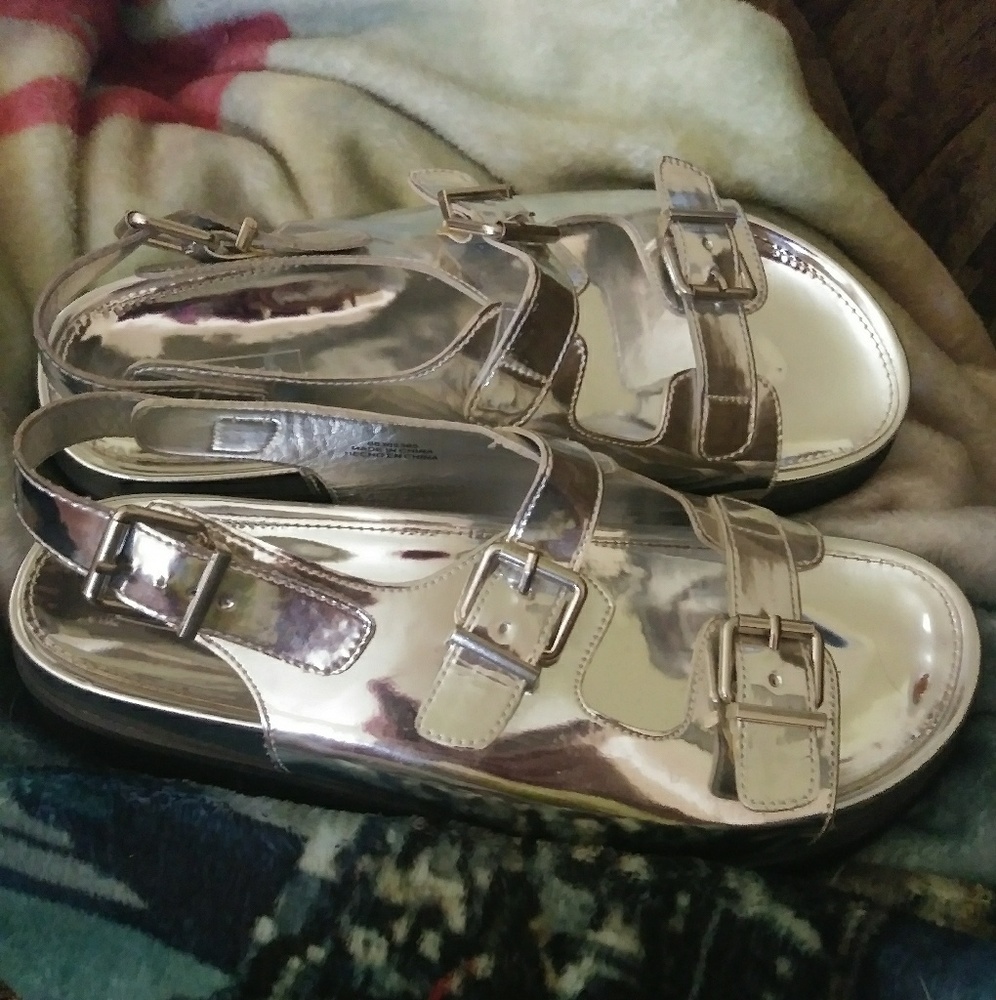Forever 21 Holographic platform sandals